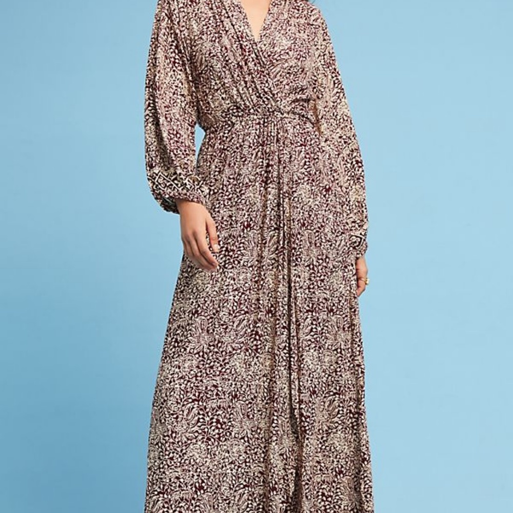 Anthropologie Nico  Maxi Wrap Dress